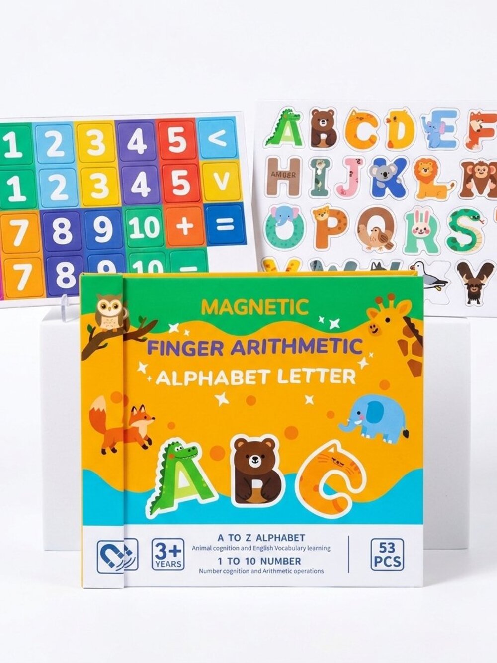 Magnetic Alphabet & Math Set, 53pc Montessori Learning Toy - Picture 4 of 16